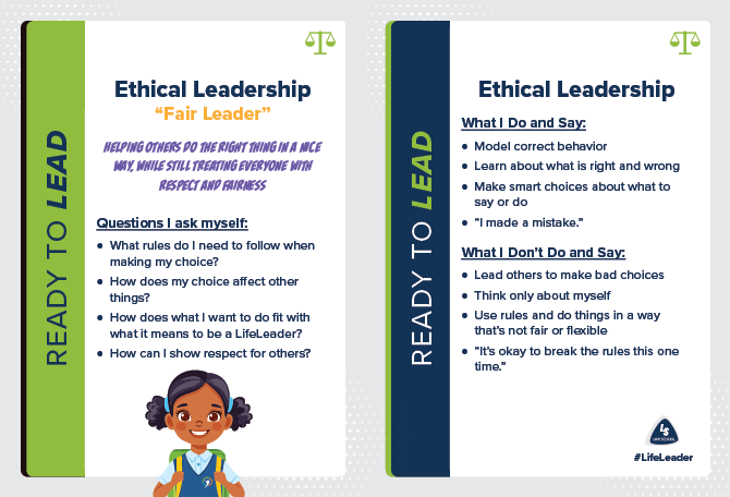 LL Action Card Elementary - Ethical Leadership - English